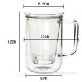 Glass Tea Cup With Infuser With Handle